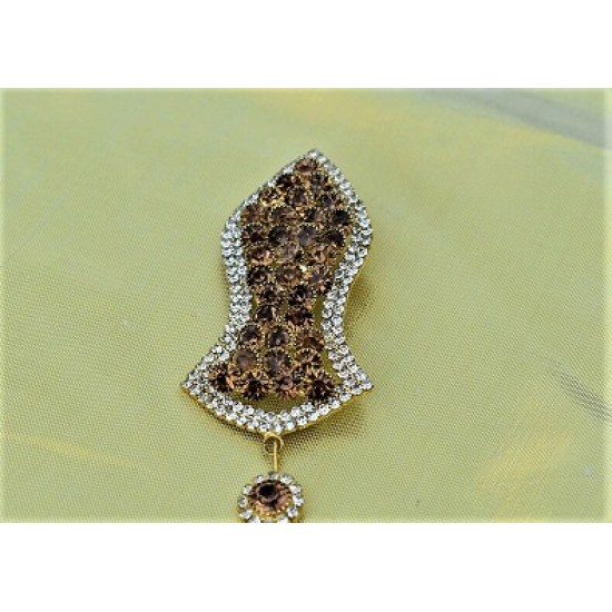 New Brown Pearls Nalain Pak Large Badge